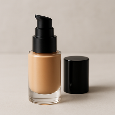 Foundation bottles in various shades for a flawless makeup base