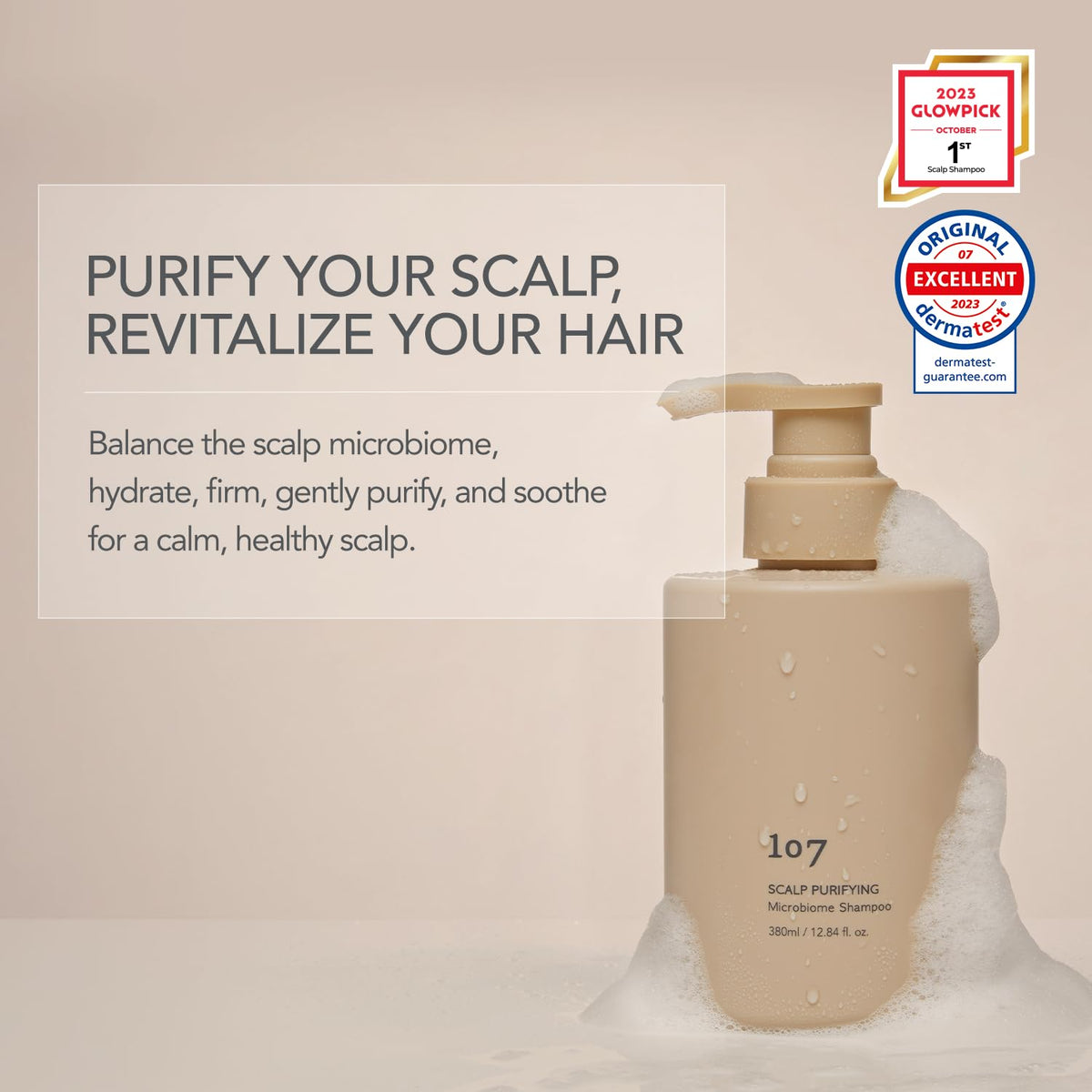 107 Clarifying Shampoo bottle side view