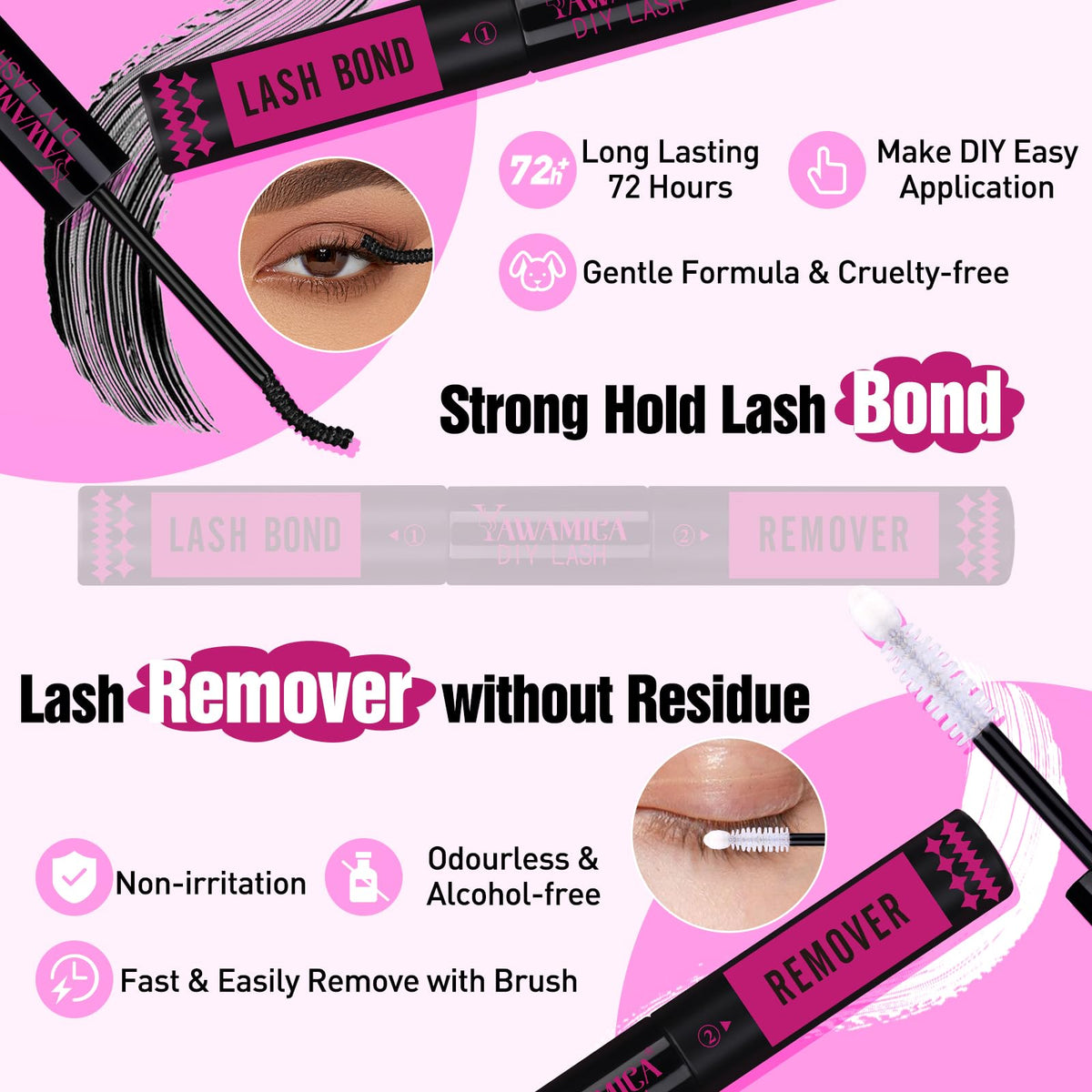 10ml lash bond and remover included in the kit