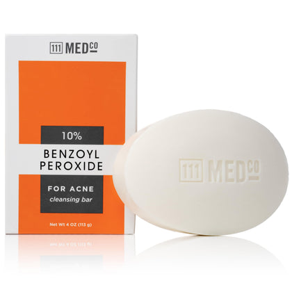111MedCo 10% Benzoyl Peroxide Acne Cleansing Bar front view