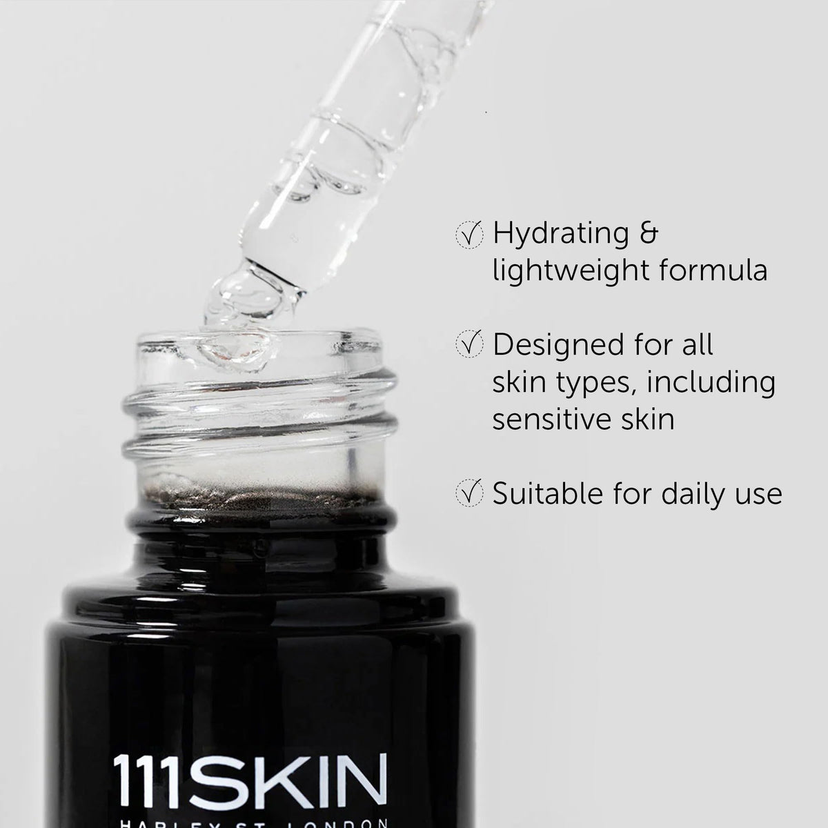 111SKIN Black Diamond Vitamin C Serum texture close-up