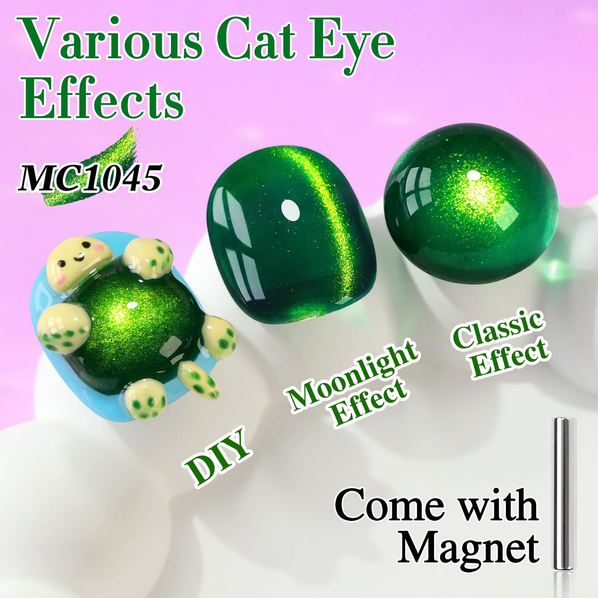 15ml bottle of Double Rhythm Cat Eye Gel Polish with magnet