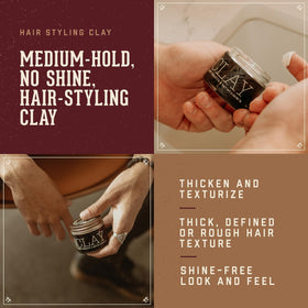 18.21 Man Made Hair Clay 2oz texture close-up