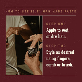 18.21 Man Made Hair Paste in use on styled hair