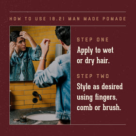 18.21 Man Made Pomade on a stylish grooming table