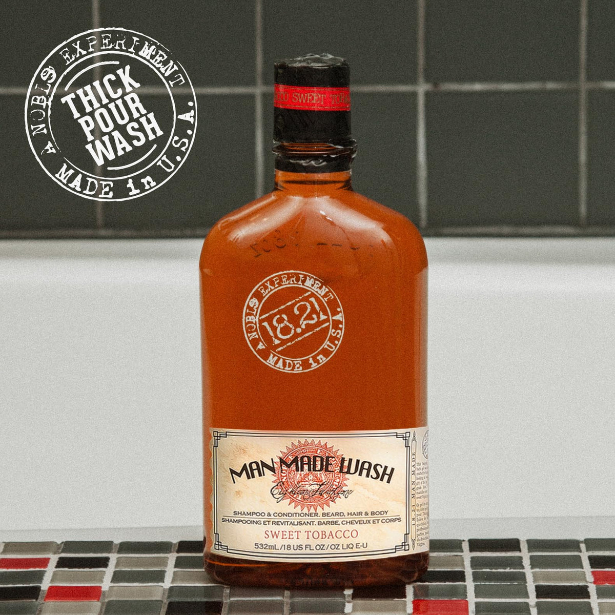 18.21 Man Made Sweet Tobacco 3-in-1 Body Wash ingredients list