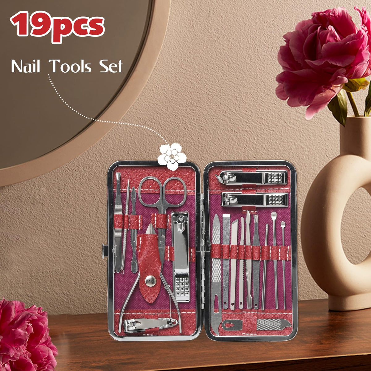 19pcs Nail Care Tools from LILY ROY Spa Gift Set