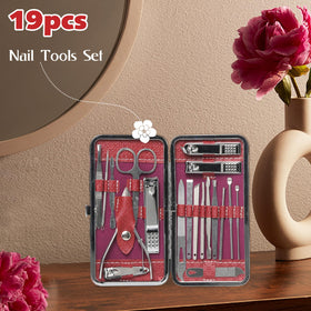 19pcs Nail Care Tools from LILY ROY Spa Gift Set