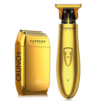 2-in-1 electric razor and beard trimmer set front view