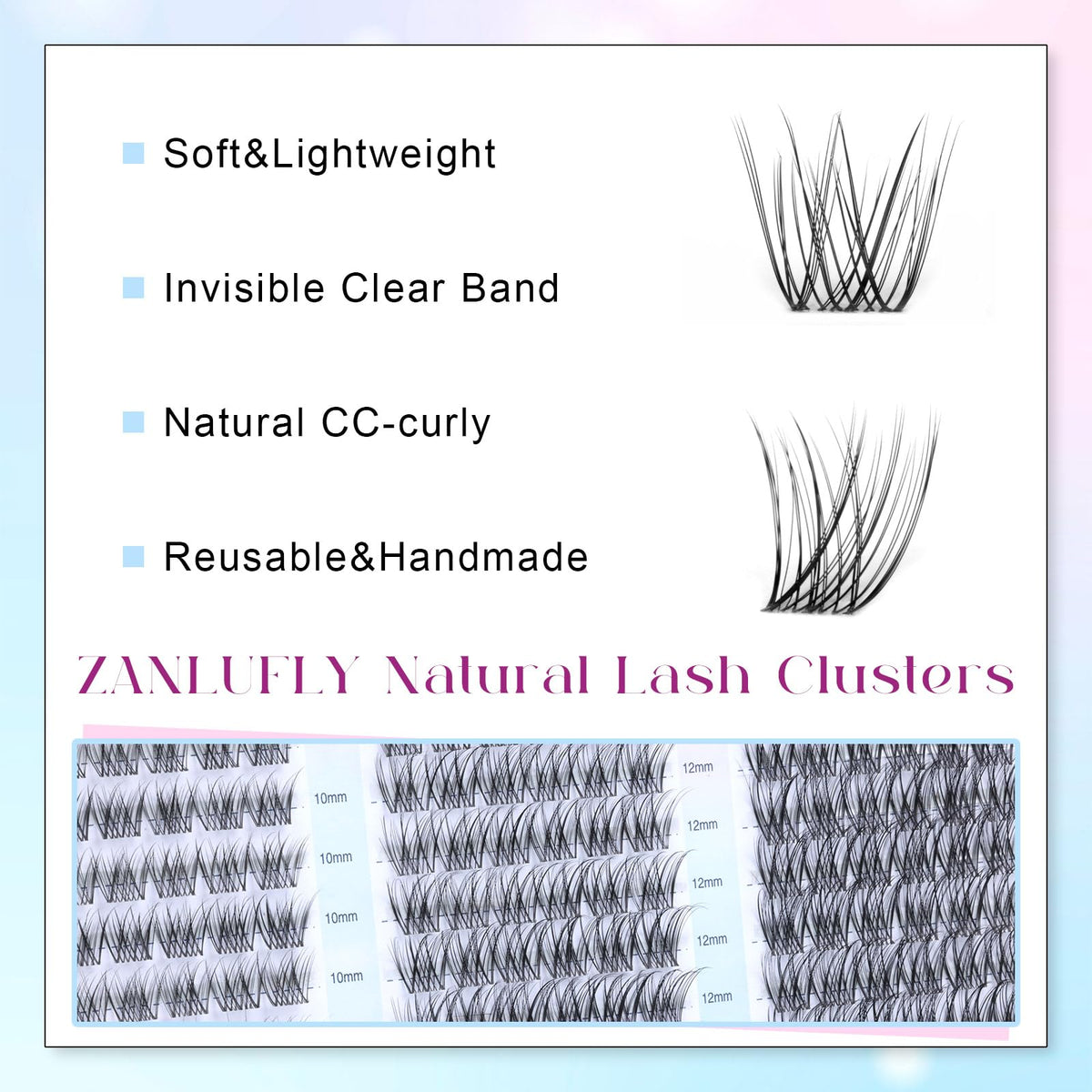 2 in 1 lash glue from zanlufly lash clusters kit