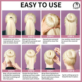 20 blonde hair pins included with Teenitor bun maker set
