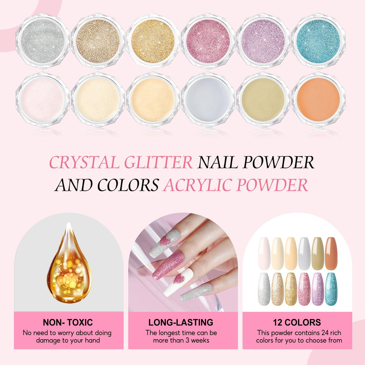 200pcs false nail tips from PEACECOLOR Nail Kit