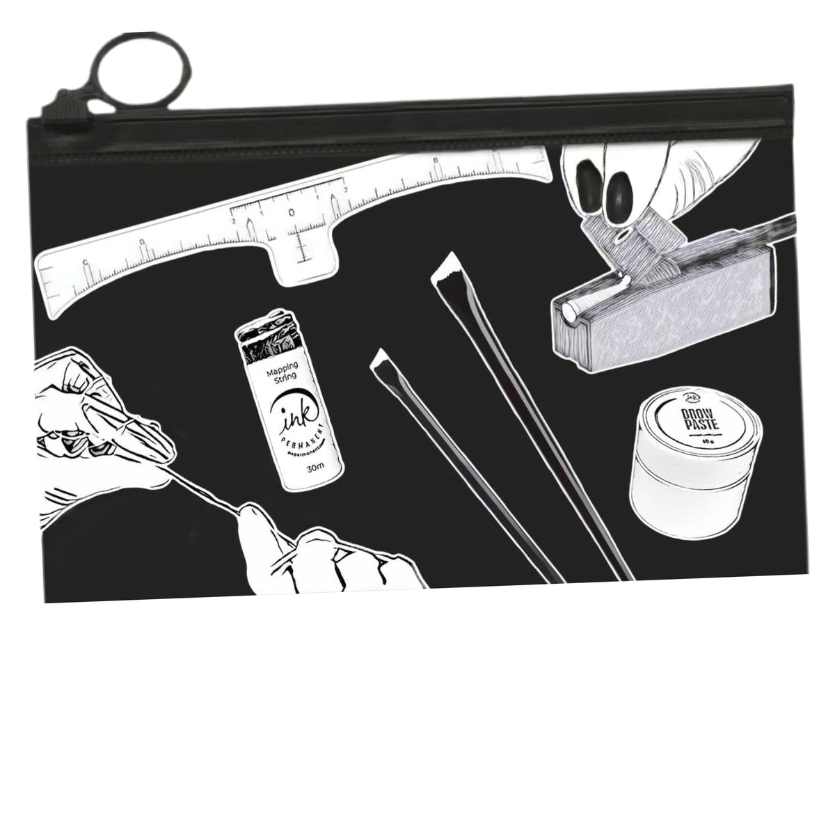 20PC eyebrow ruler stencils with strong adhesive backing