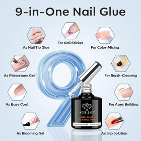 216 pcs of Extra Short Almond Nail Tips in various sizes