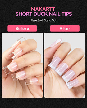 240 PCS of Makartt Short Duck Nail Tips in assorted sizes