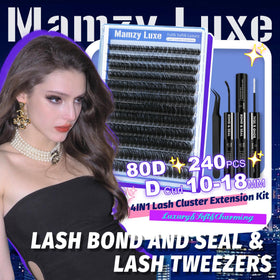 240 PCS of Mamzy Luxe eyelash clusters displayed