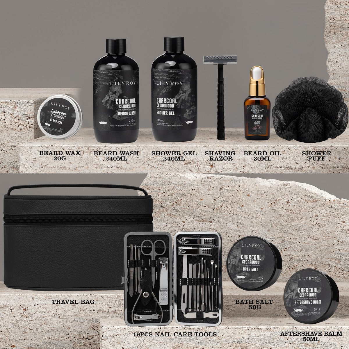 240mL Beard Wash from LILY ROY Bath and Beard Gift Set