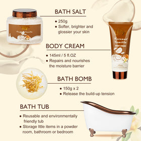 250ml bubble bath from LILY ROY Coconut Vanilla Spa Set