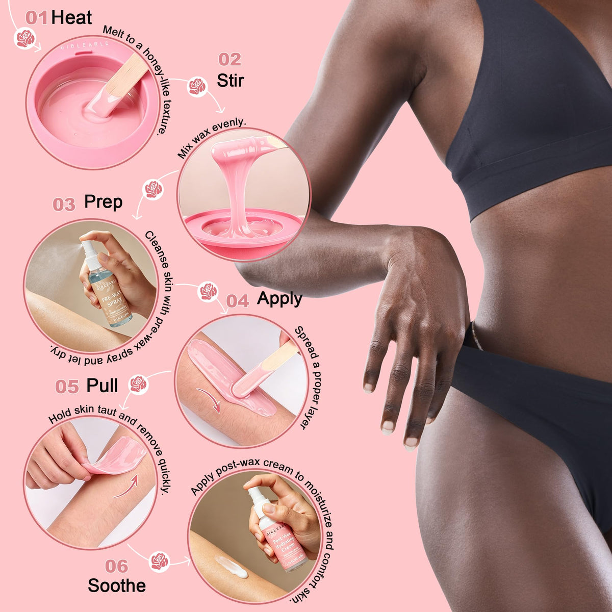 30 wooden applicators for precise waxing