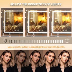 360-degree rotation feature of Hasipu Vanity Mirror