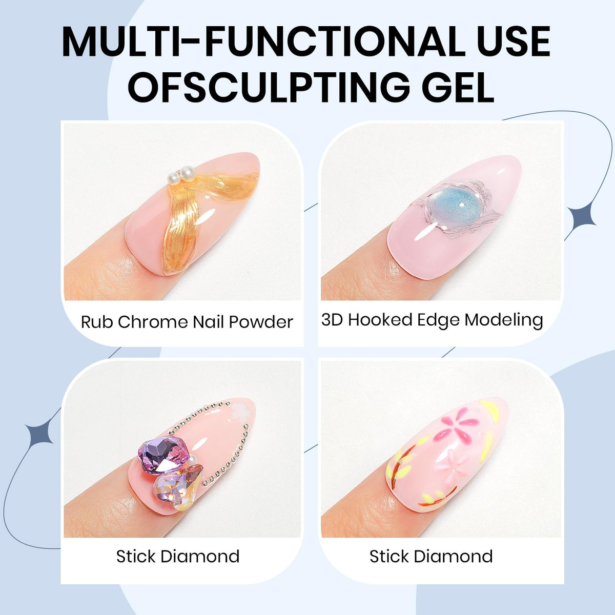 36PCS Dual Forms for nail art applications
