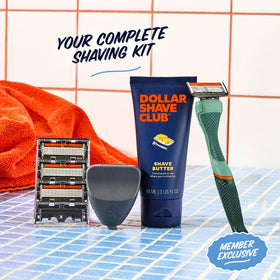 4 pack of 6 blade razor refills from Dollar Shave Club