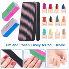 4-way nail buffer showing all sides for shaping and polishing