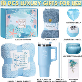 40oz insulated tumbler with handle from Qinline gift basket