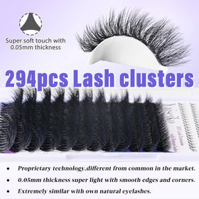 5-7mm bottom lash clusters included in Yaiseiko pack