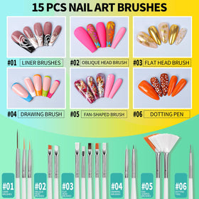 5 double-sided nail dotting tools with different tip sizes