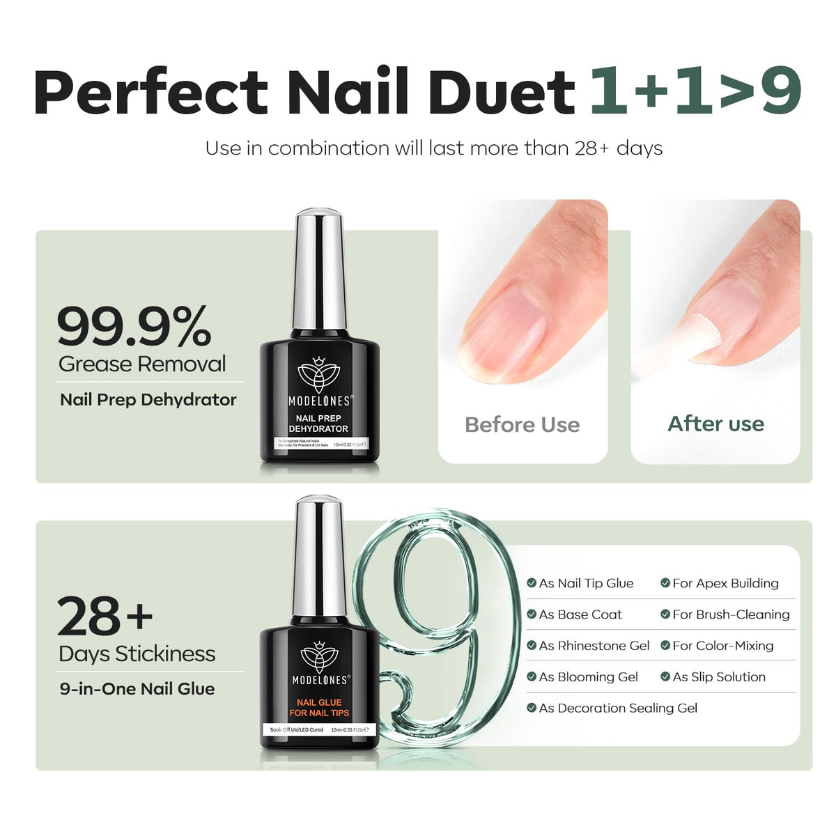 500 pcs long coffin nail tips in modelones kit