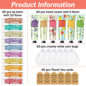 60 Flavoured Lip Balms in various scents