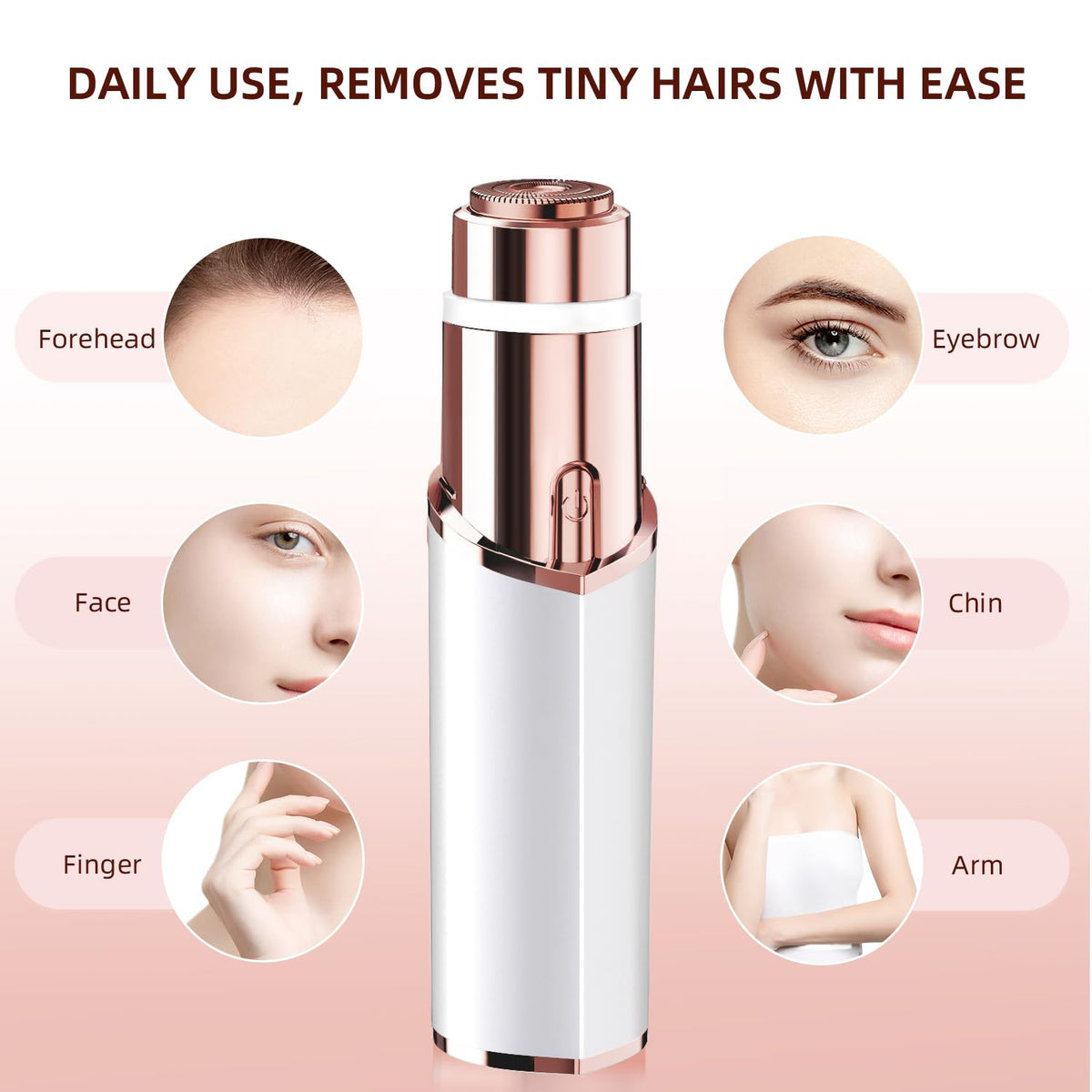 7d24hcare Facial Hair Remover showing easy cleaning process
