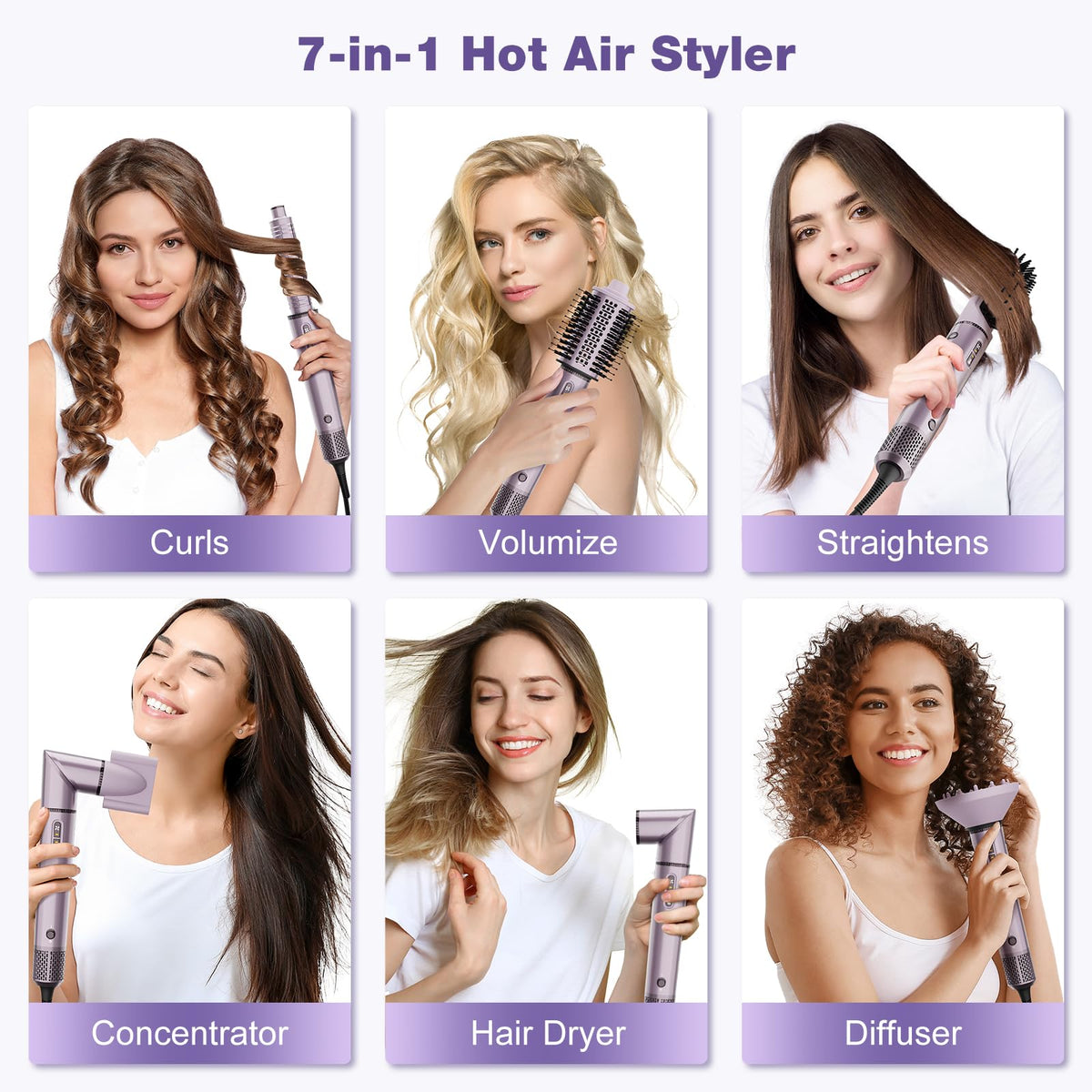 7MAGIC 7-in-1 Air Multi-Styler side view showing controls