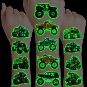 91TATTOOS 96 PCS Monster Truck temporary tattoos front view