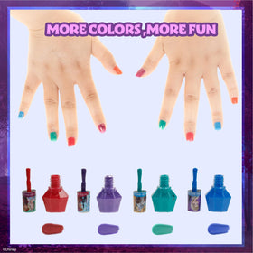 A child applying bubble gum scented nail polish
