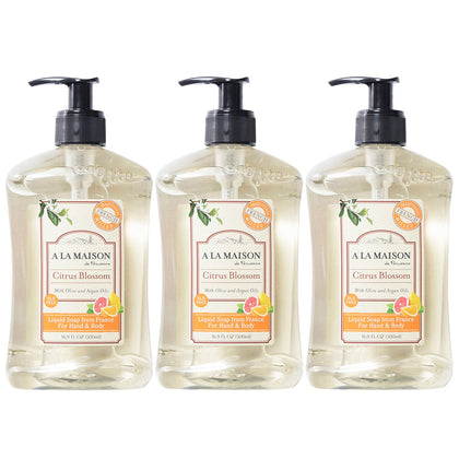 A LA MAISON Citrus Blossom Liquid Hand Soap 16.9 Fl Oz front view