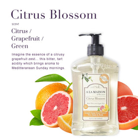 A LA MAISON Citrus Blossom Liquid Hand Soap 3 Pack side view
