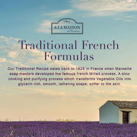 A LA MAISON Citrus Blossom Liquid Hand Soap in a bathroom setting