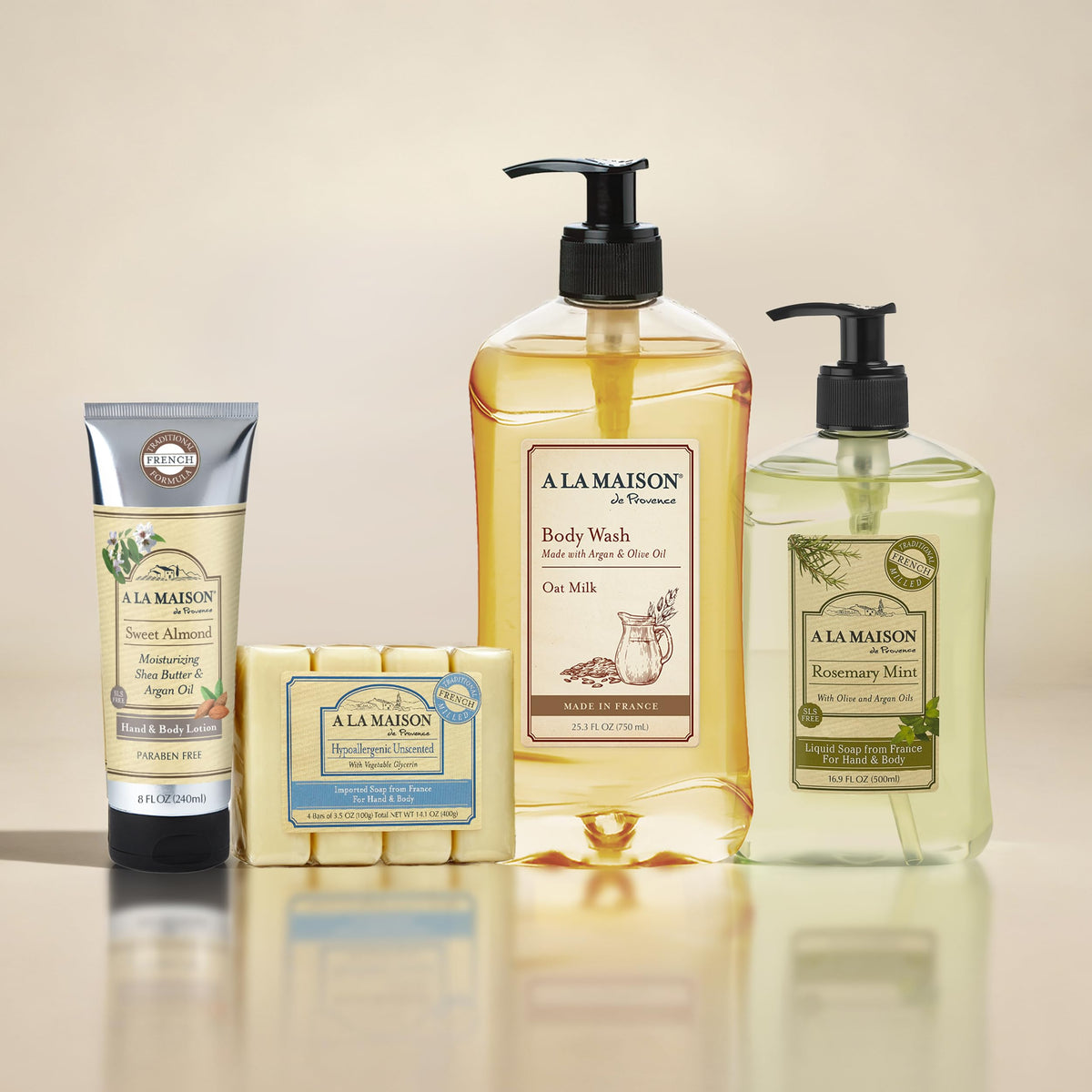A LA MAISON Honeysuckle Liquid Hand Soap label and ingredients