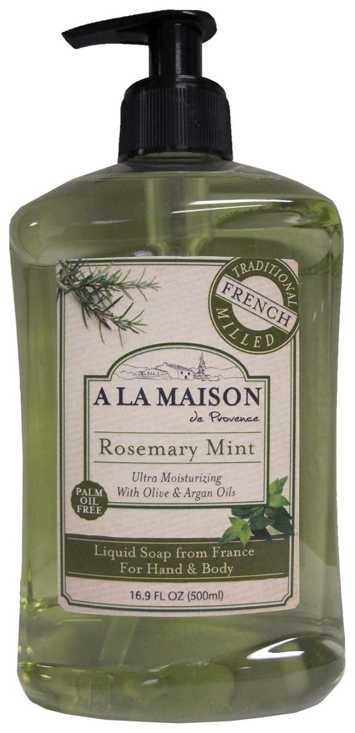 A LA MAISON Rosemary Mint Liquid Hand Soap 16.9 Fl Oz back view