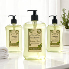 A LA MAISON Rosemary Mint Liquid Hand Soap packaging details