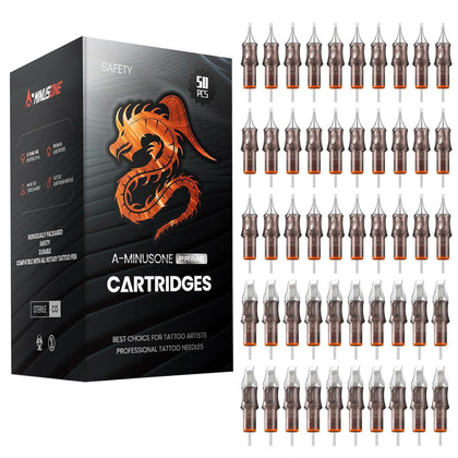 A-minusone 50 assorted tattoo cartridge needles mixed pack front view