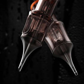 A-minusone tattoo cartridge needles displayed with rotary tattoo pen