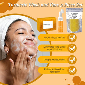 Aacnre Turmeric facial pads displayed on a flat surface