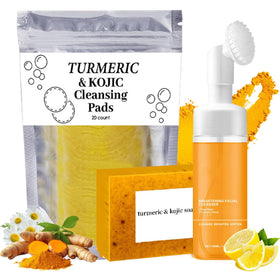 Aacnre Turmeric Wash and Care Set front view with all three products