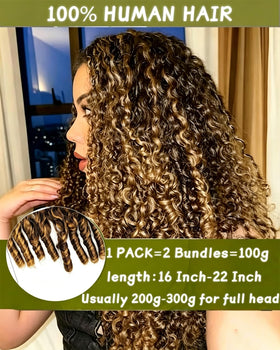 Aailvmey Burmese Curly Human Crochet Hair in natural light