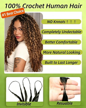 Aailvmey Burmese Curly Human Crochet Hair side view