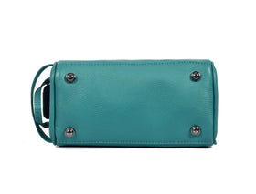 AARON LEATHER GOODS toiletry bag dimensions displayed alongside grooming essentials