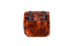 AARON LEATHER GOODS toiletry bag showing waterproof lining